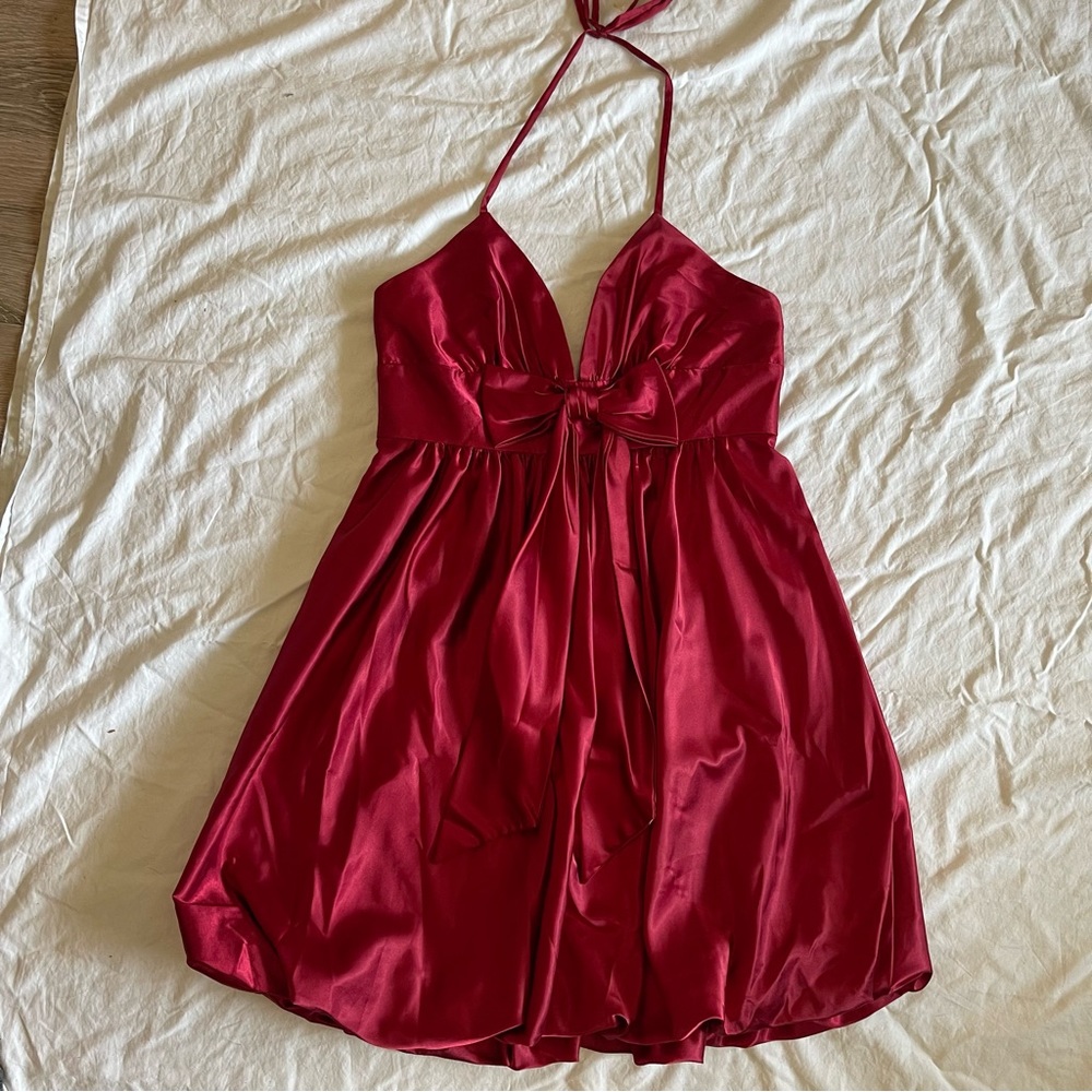 Women’s/juniors red formal halter dress